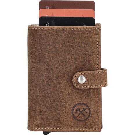 Πορτοφόλι Safety wallet hide & stitches Brown (20208-006)